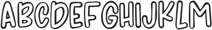 Surprise Party Outlines otf (400) Font LOWERCASE