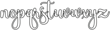 Suttena Script Outline otf (400) Font LOWERCASE