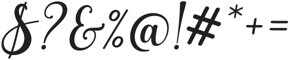 SuttenaScript-Italic otf (400) Font OTHER CHARS