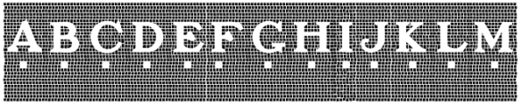 Subway Mosaic Wall Font LOWERCASE