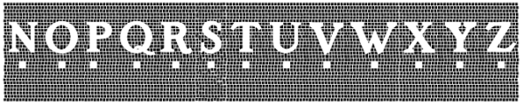 Subway Mosaic Wall Font LOWERCASE