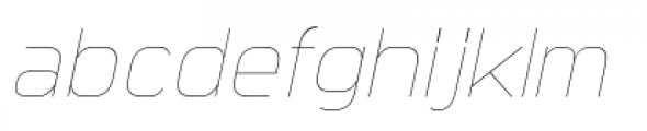 Sui Generis Condensed Ultra Light Italic Font LOWERCASE
