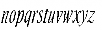 Summa Italic Font LOWERCASE