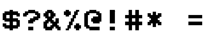 SUPER-VCR MONO Font OTHER CHARS