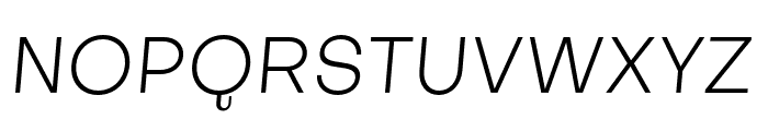 Subjectivity-LightSlanted Font UPPERCASE