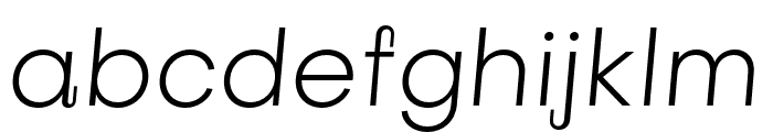 Subjectivity-LightSlanted Font LOWERCASE