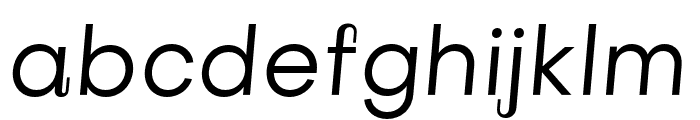 Subjectivity-RegularSlanted Font LOWERCASE