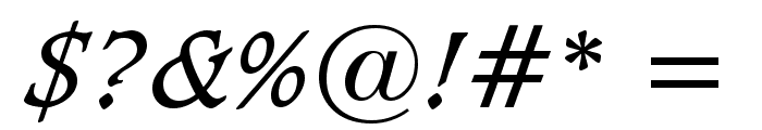 Sudbury Book Italic Font OTHER CHARS