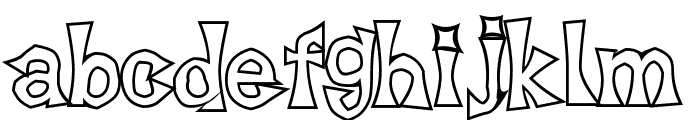 SuehirogariOutline Font LOWERCASE
