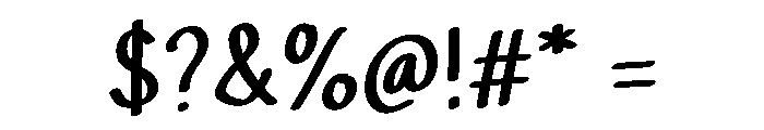 Summer Empty Font OTHER CHARS