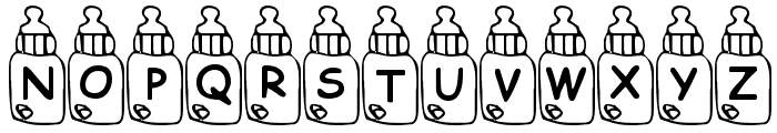 Summers Baby Bottles Font UPPERCASE