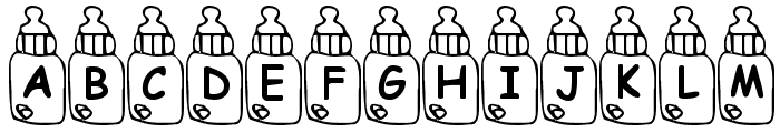 Summers Baby Bottles Font LOWERCASE