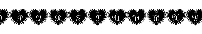 Summer's LaceHearts Font UPPERCASE