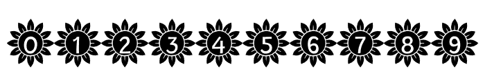 Sunflower Alphabet Solid Font OTHER CHARS