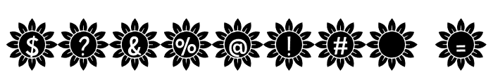 Sunflower Alphabet Solid Font OTHER CHARS