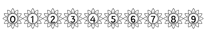 Sunflower Alphabet Font OTHER CHARS