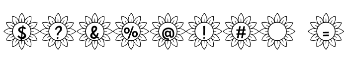 Sunflower Alphabet Font OTHER CHARS