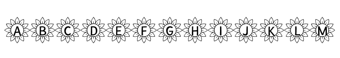 Sunflower Alphabet Font UPPERCASE