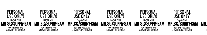 SunnySamPERSONAL-Bold Font OTHER CHARS