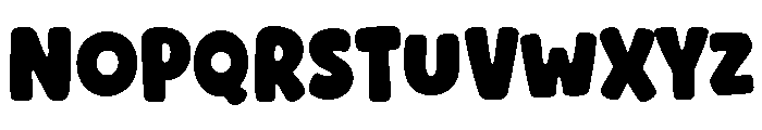 Super Bouncer Regular Font UPPERCASE