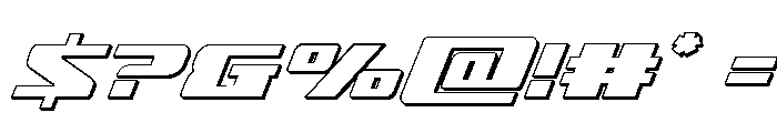 Super Brigade 3D Font OTHER CHARS