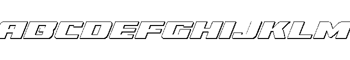 Super Brigade 3D Font UPPERCASE