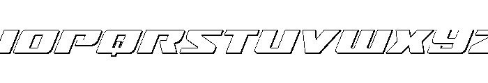 Super Brigade 3D Font UPPERCASE