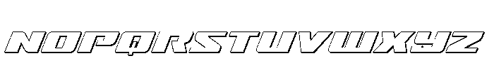 Super Brigade 3D Font LOWERCASE