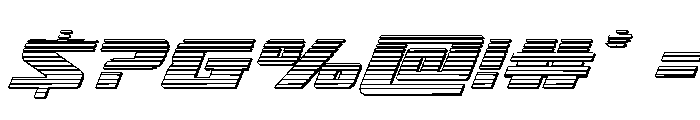 Super Brigade Chrome Font OTHER CHARS