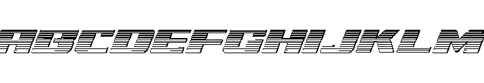 Super Brigade Chrome Font UPPERCASE
