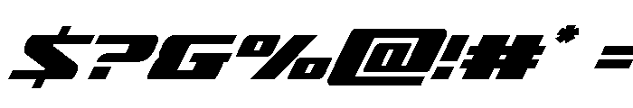 Super Brigade Italic Font OTHER CHARS