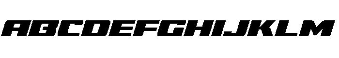 Super Brigade Leftalic Font UPPERCASE