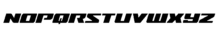 Super Brigade Leftalic Font LOWERCASE