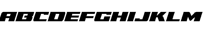 Super Brigade Spaced Leftalic Font UPPERCASE