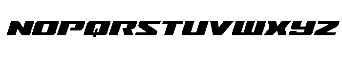 Super Brigade Spaced Leftalic Font LOWERCASE