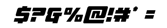 Super Commando Condensed Italic Font OTHER CHARS