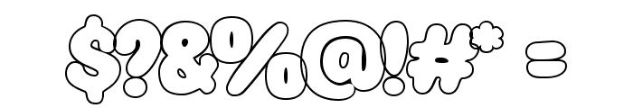 Super Glue Outline Font OTHER CHARS