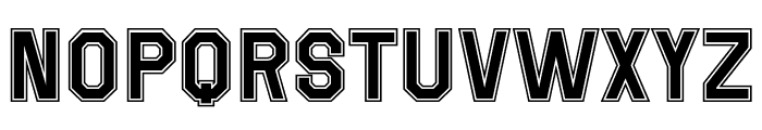 Super Touchdown Outline Font LOWERCASE