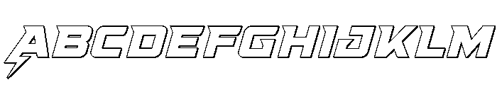 Supercharge 3D Font UPPERCASE