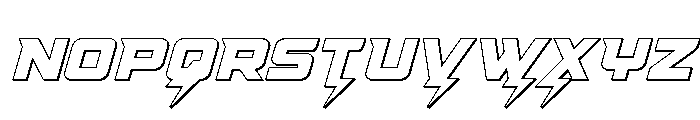 Supercharge 3D Font UPPERCASE
