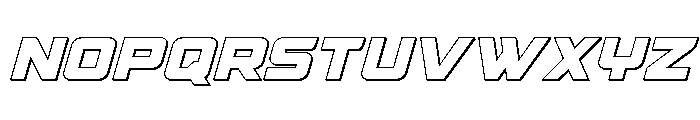 Supercharge 3D Font LOWERCASE
