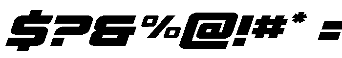 Supercharge Expanded Font OTHER CHARS