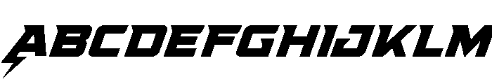 Supercharge Italic Font UPPERCASE