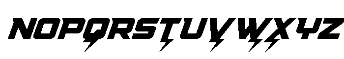 Supercharge Italic Font UPPERCASE