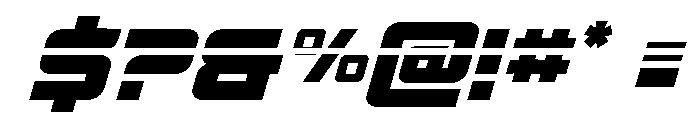Supercharge Laser Font OTHER CHARS