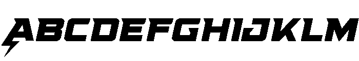 Supercharge Semi-Straight Font UPPERCASE