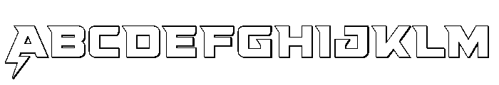 Supercharge Straight 3D Font UPPERCASE