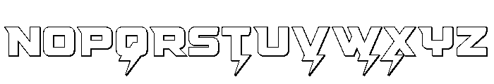 Supercharge Straight 3D Font UPPERCASE