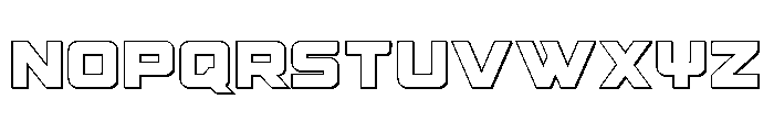 Supercharge Straight 3D Font LOWERCASE