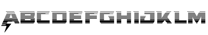 Supercharge Straight Gradient Font UPPERCASE